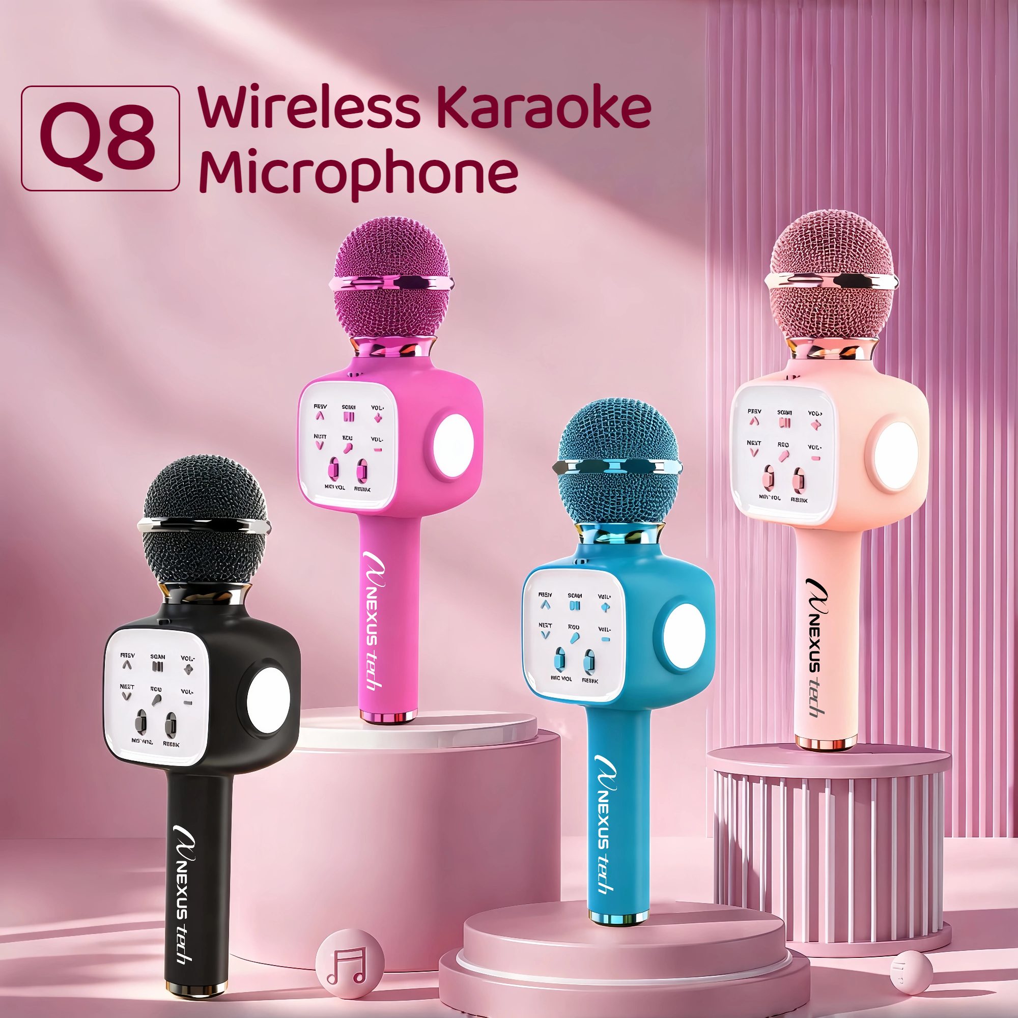 Shure Mic Sm58 - Microfono karaoke wireless Bluetooth 5.2, altoparlante